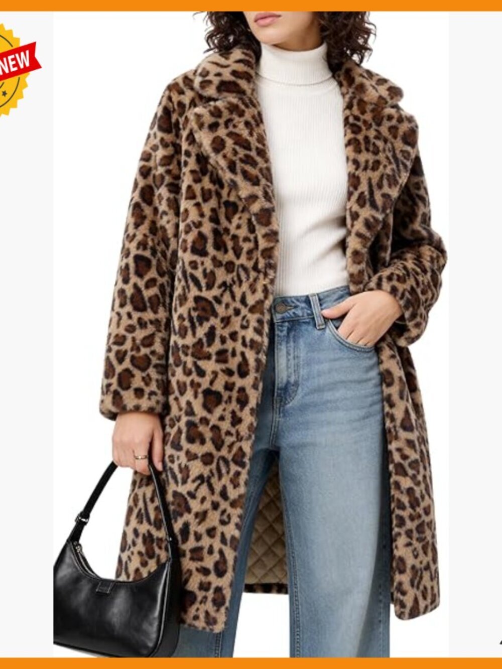 Women's Faux Fur Coat Long Sleeve Open Front Lapel Collar Loose Fit